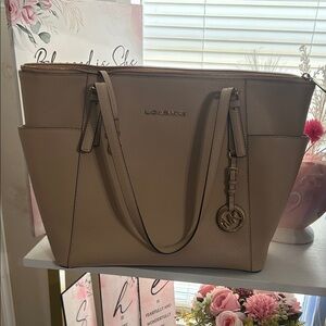 Michael Kors Beige Leather Tote